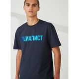 Gmg Fırenze GU23MSS03022 Bisiklet Yaka Lacivert Erkek T-Shirt