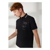Gmg Fırenze GU23MSS03041 Polo Yaka Siyah Erkek T-Shirt