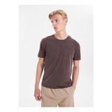 GMG FIRENZE Kahverengi Slim Fit T-Shirt GU26MSS03003, S, 5003368402, Kahve, Erkek