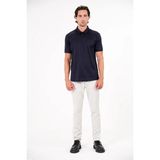 gmg firenze Polo Yaka Fermuarlı Basic Erkek T-Shirt - Lacivert