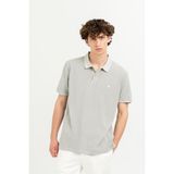 gmg firenze Polo Yaka Slim Fit Basic Erkek T-Shirt - Gri - 2XL