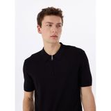 GMG FIRENZE Polo Yaka Slim Fit Kazak, L, 5003266333, Siyah, Erkek