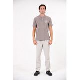 gmg firenze Polo Yaka Sol Göğsü Arma Detaylı Jakarlı Erkek T-Shirt - Vizon