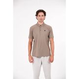 gmg firenze Polo Yaka Sol Göğsü Baskılı Erkek T-Shirt - Bej - 2XL