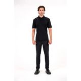 gmg firenze Polo Yaka Sol Göğsü Baskılı Erkek T-Shirt - Siyah