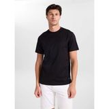 gmg firenze Siyah Erkek %100 Pamuk Slim Fit T-Shirt GU26MSS03015