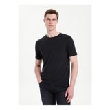 GMG FIRENZE Slim Fit Logo Baskılı T-Shirt, S, 5003368441, Siyah, Erkek