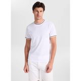 GMG FIRENZE Slim Fit T-Shirt, M, 5003368431, Beyaz, Erkek