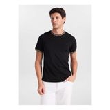 GMG FIRENZE Slim Fit Yazı Baskılı T-Shirt, L, 5003368430, Siyah, Erkek