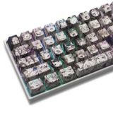 GMKWTL PBT Anime Keycaps 108 Tuşlar, XVX Japon Özel Arkadan Aydınlatmalı 61/87/104/108 Cherry Gateron MX Anahtarları Mekanik Klavye İçin OEM Profil (Siyah Anime)