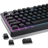 GMKWTL XVX Shine Through Keycaps Siyah Yarı Saydam Tuş Seti, Çift Atış PBT Klavye kapakları Cherry Gateron MX Anahtarları Mekanik Klavye ile Uyumlu