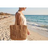 Gmn Collection Gmn Collectıon Yeni Sezon El Yapımı Hasır Örgü Omuz Çantası 30X23 - 30x23x10 - 0-Kahverengi