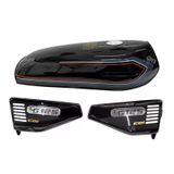 GMS BENZİN DEPO KESİK + YAN KAPAK SET SİYAH CG125