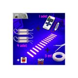 GMS Cg Cup - Çakar Modül Kumanda + 4 Adet MOR Parmak Led + 3 MT Kablo + Hedye Tzmanya Sticker