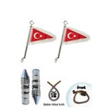 GMS Cg Cup modifiye Sivri nikel elcik+ 2 adet beyaz makam bayrağı flama seti(Hdiye tzmnya stcker)