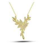GMS Gold Daldaki Kelebek Kadın Gümüş Kolye