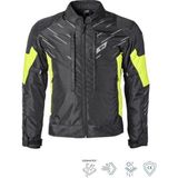 GMS Kasaı Black Fluo Yellow 4 Mevsimlik Korumalı Motosiklet Montu