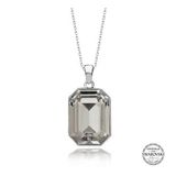 GMS Swarovski Crystal Taşlı Baget Kadın Gümüş Kolye