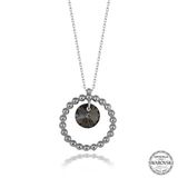GMS Swarovski Crystal Taşlı Halka Kadın Gümüş Kolye