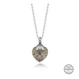 GMS Swarovski Crystal Taşlı Kalp Kadın Gümüş Kolye