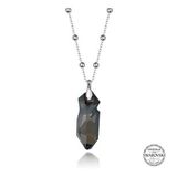 GMS Swarovski Crystal Taşlı Top Zincir Baget Gümüş Kadın Gümüş Kolye