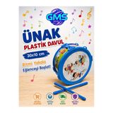GMS WORLD 30X10 CM PLASTİK DAVUL + 2 ADET TOKMAK