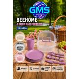 GMS WORLD BEEHOME 6 KİŞİLİK KARE PİKNİK SETİ 32 PARÇA