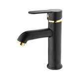 GMS ZRV200 Çift Giriş Zirve Siyah Altın Lavabo Musluk Bataryası