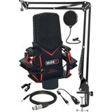 Gmx-1st Condenser Stüdyo Mikrofonu Kablolu Bağlantı Türü ile PC ve Telefon İçin Stand ve Filtreli