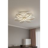 Gn gen aydınlatma Papatya Gold Kasa 3 Renkli Kumandasız,65cm,oturma Odası,yatak Odası,salon Için Led Avize