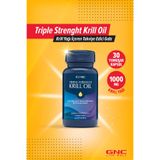 GNC Triple Strength Krill Oil, 1000 mg, 30 Yumuşak Kapsül