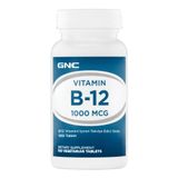 GNC - Vitamin B12 1000 MCG - B12 Vitamini İçeren Takviye Edici Gıda - 100 Tablet
