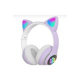 gnctech Kablosuz Bluetooth 5.0 Led Işıklı Kedili Şık Kulaklık Hediye