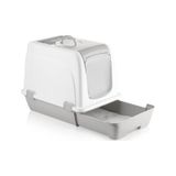 Gnd Orta Boy Çekmeceli Kapalı Kedi Tuvaleti + Kürek 47 x 23.5 x 55 CM gri