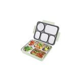 Gndz Home 1600ML Lunchbox Tek Katlı 5 Bölmeli Çelik Sefer Tası Yemek Kutusu (Açık Yeşil) - 0,5 x 7 cm
