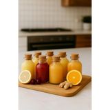 Gndz Home 6 Adet Şeffaf Cam Shot Şişesi Mantar Tıpalı Hediyelik Koku Süs Çok Amaçlı Şişe 50ML