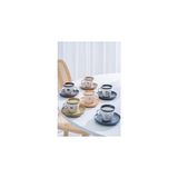 Gndz Home Acar RX-08474 Ruby Karışık Renkli 6'lı Kahve Fincan Takımı