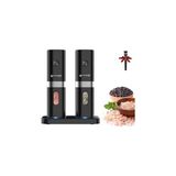 Gndz Home BE-2220 2'li Standlı Pilli LED Işıklı Otomatik Tuz ve Karabiber Öğütücü Değirmeni
