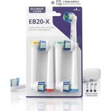 Gndz Home EB20-X Elektrikli Diş Fırçası Yedek Başlığı, Oral-B ile Uyumlu, Precision Clean Derin Temizlik, 4'lü Paket
