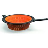Gndz Home Fiskars Süzgeç, Ø 26 Cm, Plastik/silikon, Fonksiyonel Şekil, Siyah/turuncu, 1027304