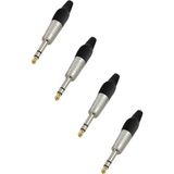 Gndz Home Hepa Merz SFC-S63-4X 6.35MM Stereo Jack Gitar Jack Erkek Jak (4 Adet)