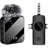 Gndz Home Kablosuz Yaka Mikrofonu Tekli Mikrofon iPhone 16 ile Uyumlu Type-C/aux/lightning Portlu Telefon Pc Tablet Video Kayıt Röportaj Canlı Yayın Vlog Kablosuz Mikrofon 1030
