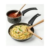 Gndz Home Master 2'li Ekonomik Set: 12 cm Sosluk & 20 cm Tava - Mutfak Desenli Gold Mastik Yanmaz Yapışmaz Set