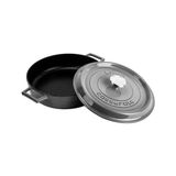 Gndz Home Metal Premium Serisi - Döküm Çok Amaçlı Tencere, Yuvarlak, 28 Cm, Majolik Gri