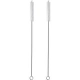 Gndz Home Rawnori 2 Içme Saman Temizleme Fırçası Uzun - Paslanmaz Çelik Içecek Pipetleri Için Kıl Temizleyici Cam Yıkama Için Ağır Hizmet Fırçaları Silikon Metal Pipetler Çaydanlık Bacalı Mini Mikro Şişe