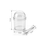 Gndz Home Şeffaf Kapaklı 4’lü Baharatlık Seti + Kaşık – 13 cm Yükseklik, 8 cm Genişlik – Çok Amaçlı Baharat ve Gıda Saklama Kutusu