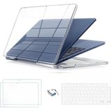 Gndz Home Undeplus Macbook Neo 13INÇ A18 Pro A3404 ile Uyumlu Kılıf +2ADET Ekran Koruyucu +Otg +Klavye Koruyucu Şeffaf-Beyaz