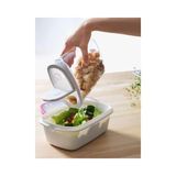 Gndz Home Vakumlu Kapaklı Saklama Kabı Beyaz Silikon Kauçuk Beyaz 8X18 cm 1 Adet Orta Boy