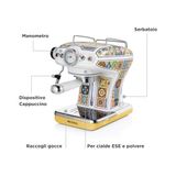 Gndz Store Ariete Positano Espresso Kahve Makinesi 1389/1P - Maxi Cappuccino Cihazı, Süt Köpürtme Başlığı, 850 Watt, 0,9 Litre Çıkarılabilir Su Tankı, Çıkarılabilir Damlama Tepsisi ve Bardak Tutucu - Acı Kahve