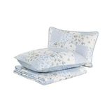 Gndz Store Ashley Ana Sayfa - Kenna Koleksiyonu - Yorgan Seti -%100 Pamuk, Ters Çevrilebilir, Eşleşen Kırçıllı Hafif Yatak Takımları, Ekstra Yumuşaklık Için Önceden Yıkanmış, Kraliçe, Peygamber Çiçeği, - 100 x 100 cm - (ClearEyelets)Black-RadiantOrchid
